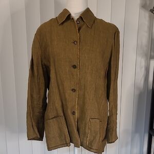 Vtg. Company Ellen Tracy Linen Shacket